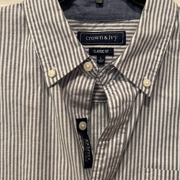 Mens Crown & Ivy short sleeve button down shirt - Picture 2 of 6